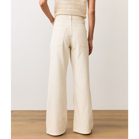 Marine layer 2025 Charlie Wide Leg Pant ecru size 4 - Picture 4 of 13